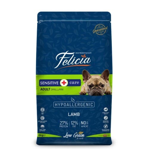 Felicia Kuzulu Küçük Irk Düşük Tahıllı Köpek Maması 6 kg (2 X 3 Kg)